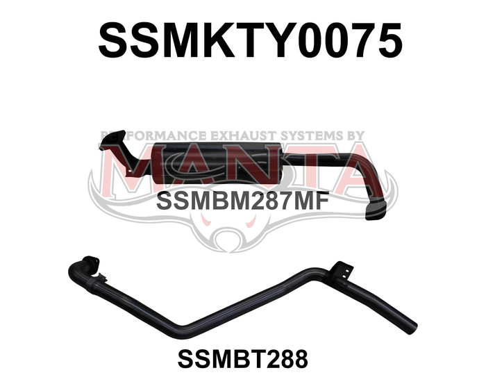 Toyota FZJ HZJ80 Landcruiser 2.5in off Extractors