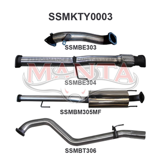 Toyota Hilux KUN26R 3.0L D4D 3in Muffler Without Cat