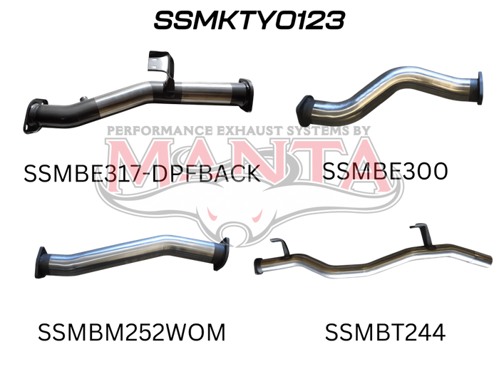 Toyota Landcruiser VDJ79 Single & Dual Cab Ute 3in DPF Back WOM