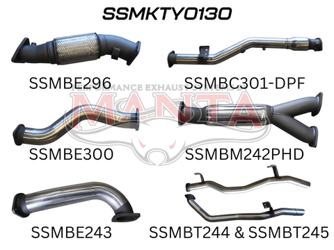 VDJ79 V8 Ute Dual 3in With Cat & Hotdog DPF