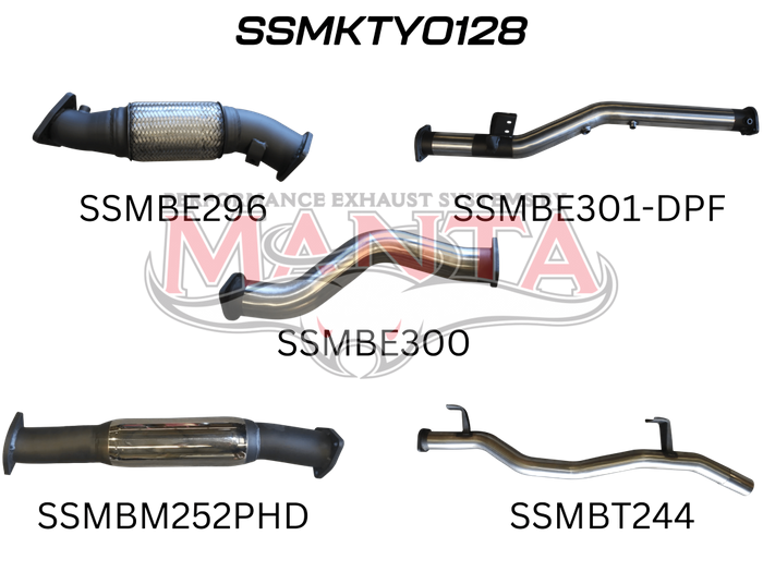 Toyota Landcruiser VDJ79 V8 Ute 3in NO Cat, With Hotdog DPF