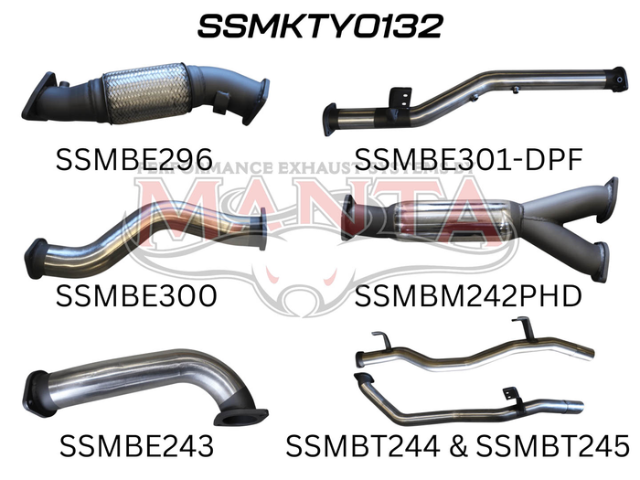 Toyota Landcruiser VDJ79 V8 Ute Dual 3in NO Cat, With Hotdog DPF