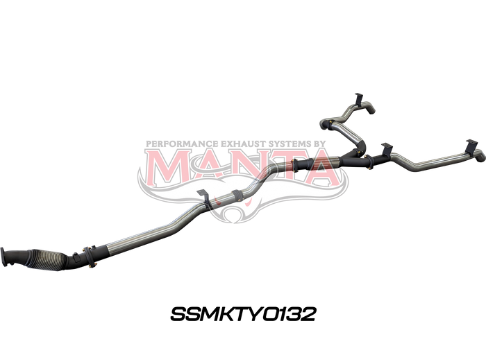 Toyota Landcruiser VDJ79 V8 Ute Dual 3in NO Cat, With Hotdog DPF