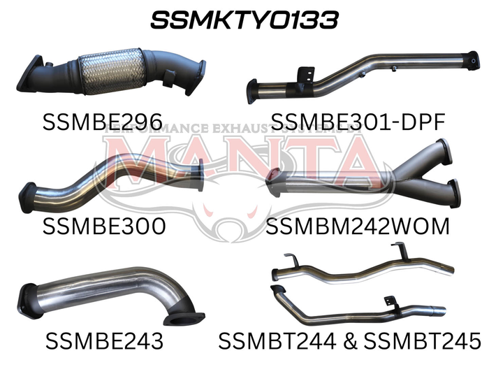 Toyota Landcruiser VDJ79 V8 Ute Dual 3in NO Cat, WOM DPF