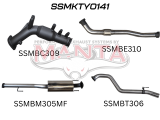 Toyota Hilux GUN126R 2.8L Turbo Back 3in Muffler With Cat