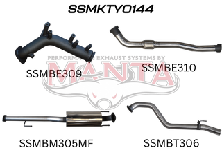 Toyota Hilux GUN126R 2.8L Turbo Back 3in Muffler NO Cat