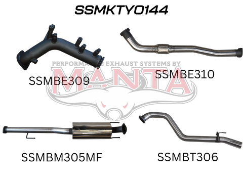 Toyota Hilux GUN126R 2.8L Turbo Back 3in Muffler NO Cat