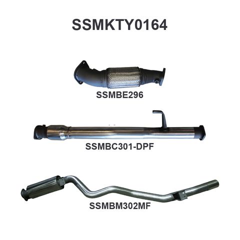 Toyota Landcruiser VDJ76 V8 Wagon 3in With Cat Rear Muffler DPF
