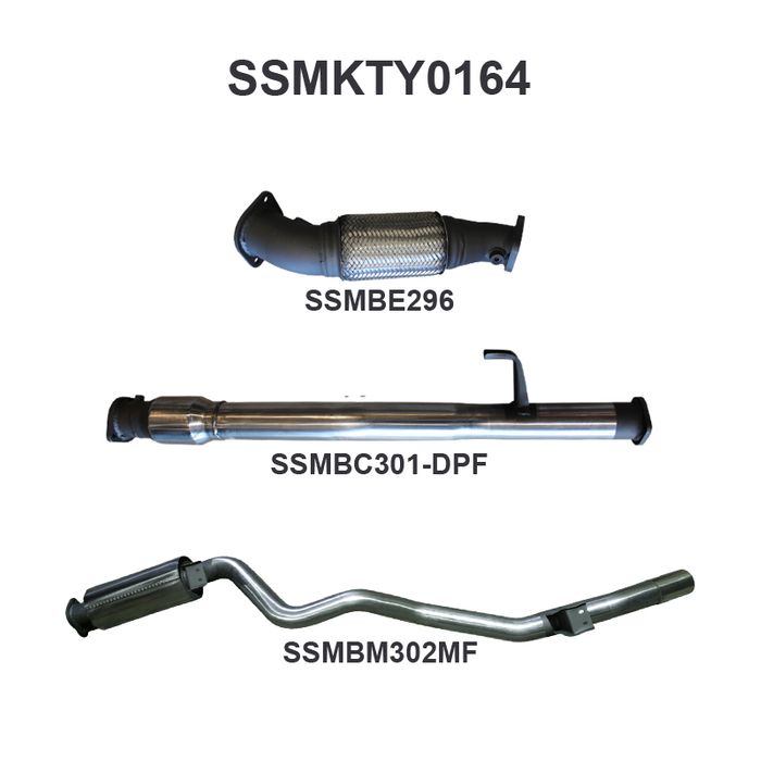 Toyota Landcruiser VDJ76 V8 Wagon 3in With Cat Rear Muffler DPF