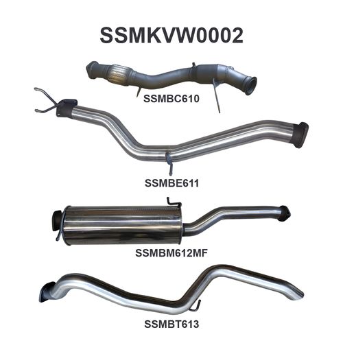 Volkswagen Amarok 2.0L 3in EARLY Model Tailpipe Exit