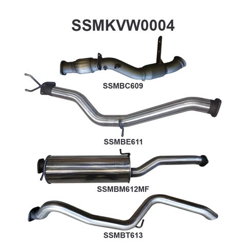 Volkswagen Amarok 2.0L 3in Later Model Tailpipe Exit