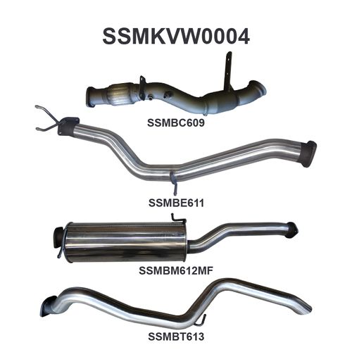 Volkswagen Amarok 2.0L 3in Later Model Tailpipe Exit