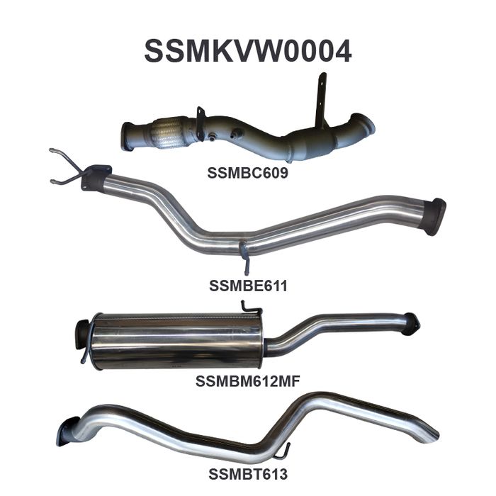 Volkswagen Amarok 2.0L 3in Later Model Tailpipe Exit