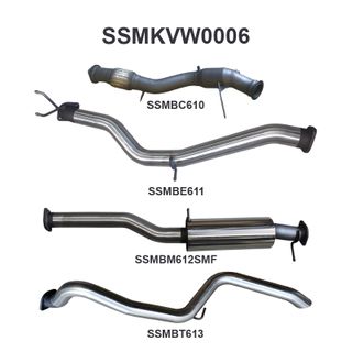 Volkswagen Amarok 2.0L 3in EARLY Model Tailpipe Exit Sports Muffler