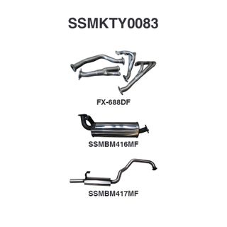 Toyota Landcruiser FZJ105 4.5L Extractors & 2.5in Muffler/Muffler
