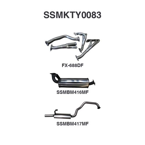 Toyota Landcruiser FZJ105 4.5L Extractors & 2.5in Muffler/Muffler