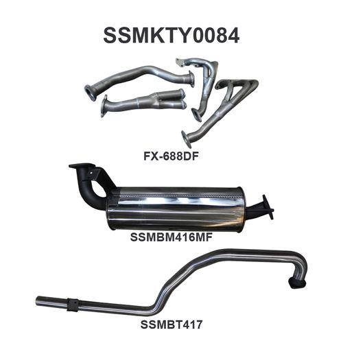 Toyota Landcruiser FZJ105 4.5L Extractors & 2.5in Muffler/Tailpipe
