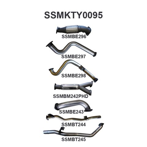 Toyota Landcruiser VDJ79 Single Cab Twin 3in Exhaust Kit With Hotdog And No Cat