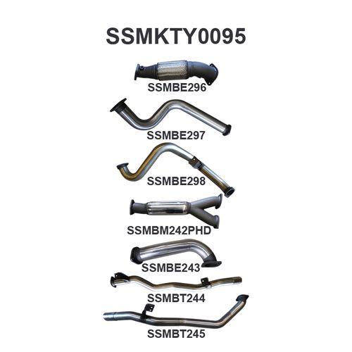 Toyota Landcruiser VDJ79 Single Cab Twin 3in Exhaust Kit With Hotdog And No Cat