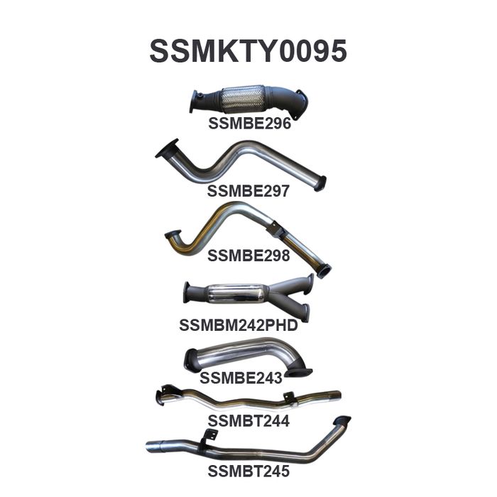 Toyota Landcruiser VDJ79 Single Cab Twin 3in Exhaust Kit With Hotdog And No Cat