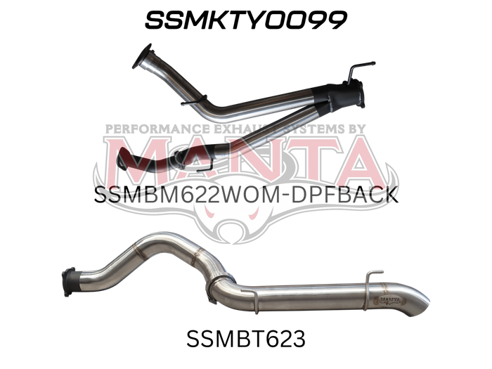 Toyota Landcruiser VDJ200 3in DPF Back W/4in Tailpipe