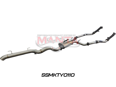 Toyota Landcruiser VDJ200 DPF 3in Dual NO Cat, Muffler, 4in Tailpipe