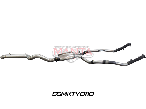 Toyota Landcruiser VDJ200 DPF 3in Dual NO Cat, Muffler, 4in Tailpipe