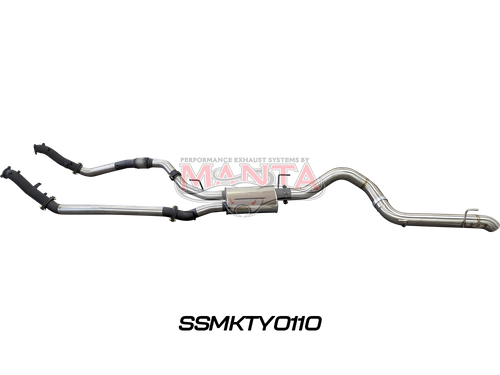 Toyota Landcruiser VDJ200 DPF 3in Dual NO Cat, Muffler, 4in Tailpipe