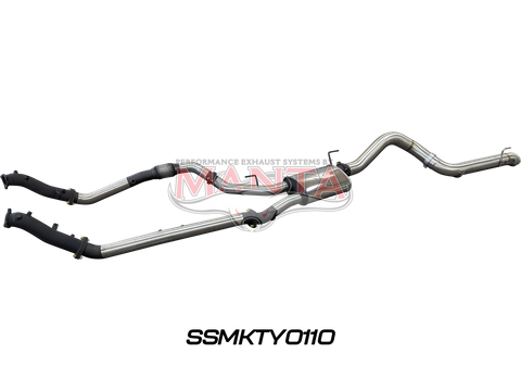 Toyota Landcruiser VDJ200 DPF 3in Dual NO Cat, Muffler, 4in Tailpipe