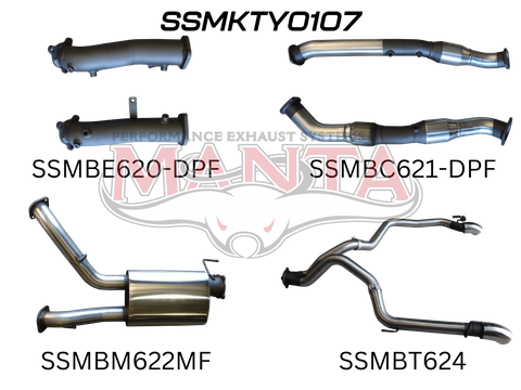Toyota Landcruiser VDJ200 DPF 3in Dual With Cat & Muffler, Exit L & R