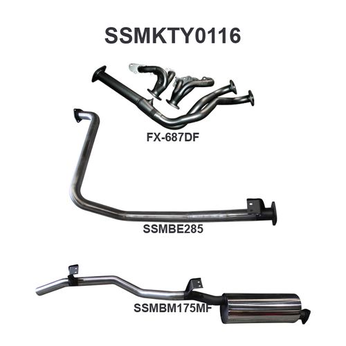 Toyota Landcruiser FZJ79 Extractors & 2.5in Full System