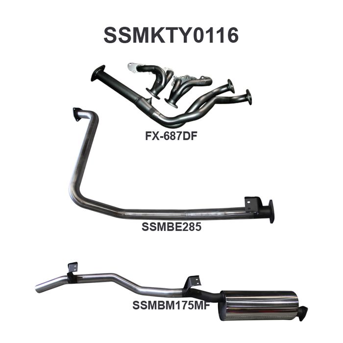 Toyota Landcruiser FZJ79 Extractors & 2.5in Full System