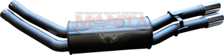 Holden Statesman WH Sedan V8 Dual 2 1/2in Rear Muffler With Chrome Tips