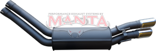 Holden Commodore VY - VZ ClubSport 2 1/2in Dual Rear Muffler With Chrome Tips