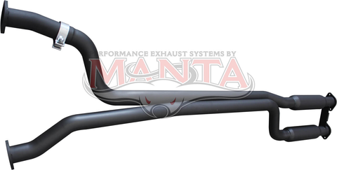 Ford Falcon AU XR8 Ute Dual 2 1/2in Centre Muffler With Perforated Hot Dogs
