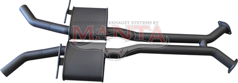 Commodore VU-VZ V8 Ute 2 1/2in Dual Centre Mufflers to Suit LH & RH Exit Rears