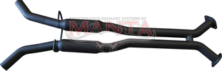 Holden Commodore VU VY VZ V8 Ute 2 1/2in Dual Centre Hotdogs to Suit LH & RH Exit Rears
