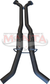 Holden Commodore VU VY VZ V8 Ute 2 1/2in Dual Centre Hotdogs to Suit LH & RH Exit Rears