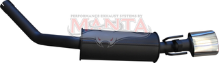 Commodore VU - VZ V8 Ute 2 1/2in LHS Exit Rear Muffler With Oval Tip