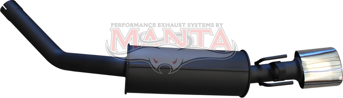 Commodore VU - VZ V8 Ute 2 1/2in LHS Exit Rear Muffler With Oval Tip