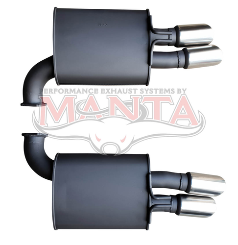 Holden Commodore VE Sedan/Wagon V8 6.0L SS & HSV-E1 Dual 3in Rear Mufflers With QUAD 3 1/4n Tips