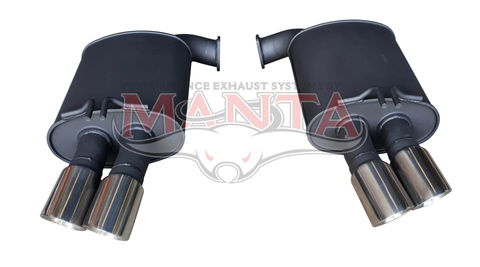 VE Sedan/Wagon V8 6.0L SS & HSV-E1 Dual 3in Rear Mufflers With QUAD 3 1/4n Tips