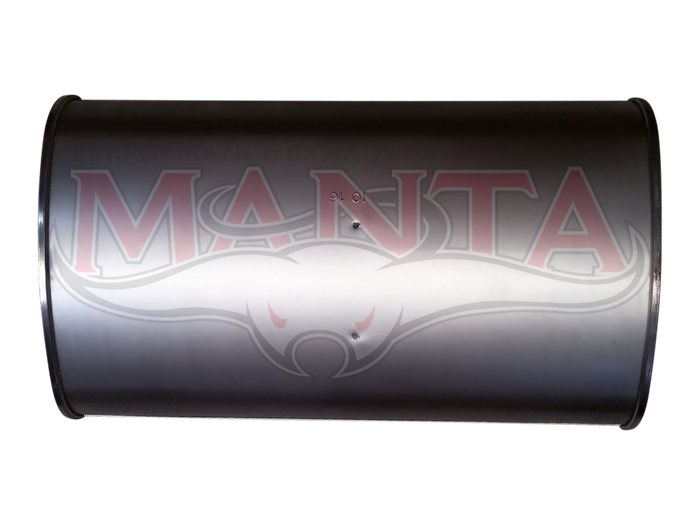 3in, 11in x 6in Oval Offset/Offset, 20in (500mm) Long, Megaflow Muffler - Medium - Stainless Steel