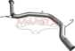 AU V8 Sedan IRS 3in Mandrel Bent Tailpipe