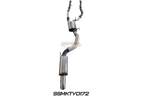 Toyota Landcruiser VDJ200 DPF 3in DUAL With Cat & Muffler 4in Tailpipe W/ Rear MUF