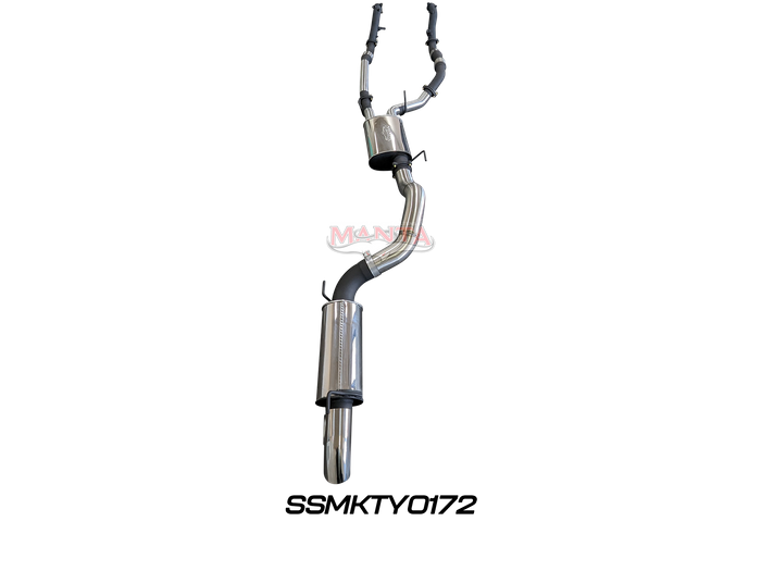 Toyota Landcruiser VDJ200 DPF 3in DUAL With Cat & Muffler 4in Tailpipe W/ Rear MUF