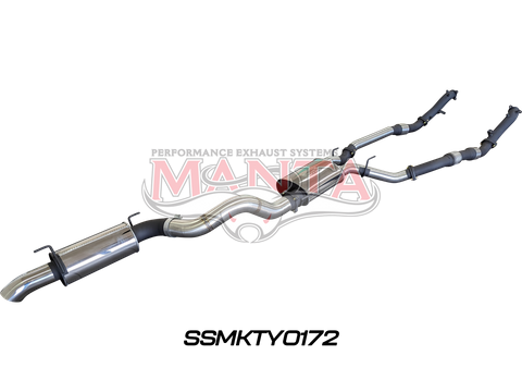 Toyota Landcruiser VDJ200 DPF 3in DUAL With Cat & Muffler 4in Tailpipe W/ Rear MUF
