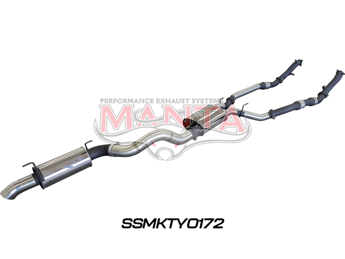 Toyota Landcruiser VDJ200 DPF 3in DUAL With Cat & Muffler 4in Tailpipe W/ Rear MUF