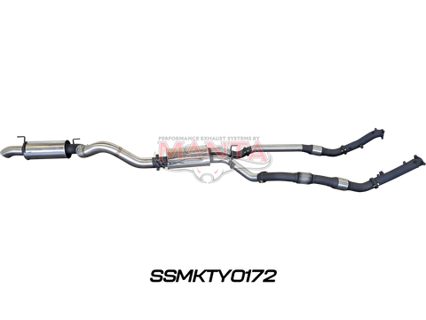 Toyota Landcruiser VDJ200 DPF 3in DUAL With Cat & Muffler 4in Tailpipe W/ Rear MUF