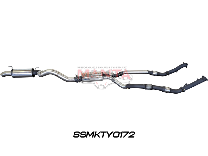 Toyota Landcruiser VDJ200 DPF 3in DUAL With Cat & Muffler 4in Tailpipe W/ Rear MUF